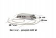 100 Ω 5% 600 W rezystor hamujący w radiatorze