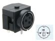 MINI-DIN  MD-3 gniazdo do wlutowania