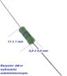 0,36 Ω ± 5% moc 2Ws rezystor węglowy 4,2 X 11 mm 