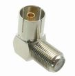 TV adapter złącza anteny telewizyjnej 75 Ω gniazdo TV-gniazdo F kątowy cena za 1 szt 