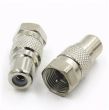 W CZ Adapter ( przejściówka ) F-1 wtyk => gniazdo RCA  cena za 1 szt