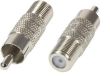W CZ Adapter ( przejściówka ) F-1 gniazdo => RCA wtyk  cena za 1 szt