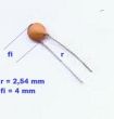 390 pF ceramiczny 5% 50V r-2,54mm  4 X 2 mm cena za 1 szt.