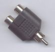 AV adapter rozdzielacz ( trójnik ) z wtyku RCA ( Chinch ) na 2 gniazda RCA  