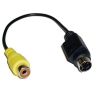 AV adapter ( przejściówka ) z wtyku S-video  ( wtyk  Mini Din 4 P )  na gniazdo RCA.