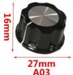 Gałka pokrętło fi-27 mm potencjometru przełącznika na wałek fi 6 mm