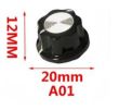 Gałka pokrętło fi-20 mm potencjometru przełącznika na wałek fi 6 mm