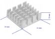 Radiator do chipsetu 31 X 31 X 12 mm aluminiowy, używany