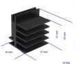 Radiator SK481-37-SA 30 X 47 X 37 mm aluminiowy, używany, czerniony
