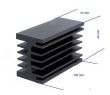 Radiator SK112-100 100 X 46 X 33 mm aluminiowy, używany, czerniony