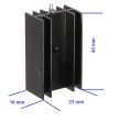 Radiator 40 X 16 X 23 mm aluminiowy, używany, czerniony